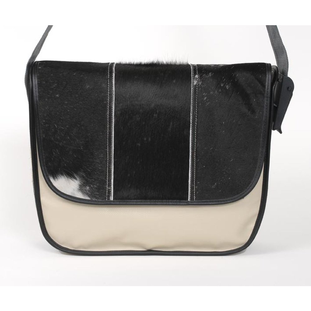 Tasche, Schultertasche, Kuhfell?, Schwarz, Two-Tone