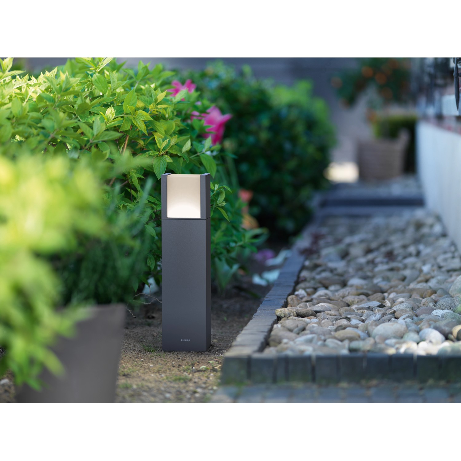 Philips LED Sockelleuchte Arbour Anthrazit
