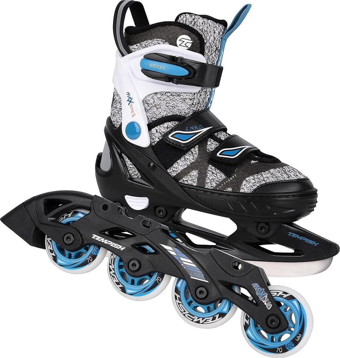 Inline-Skates, Rollerblades, Verstellbare-Riemen, Blaue-Räder, Sportausrüstung