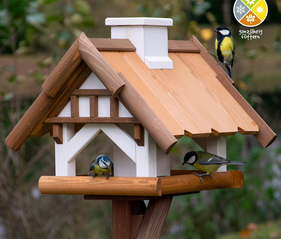 Vogelhaus, Futterstelle, Vögel, Holzhaus, Garten