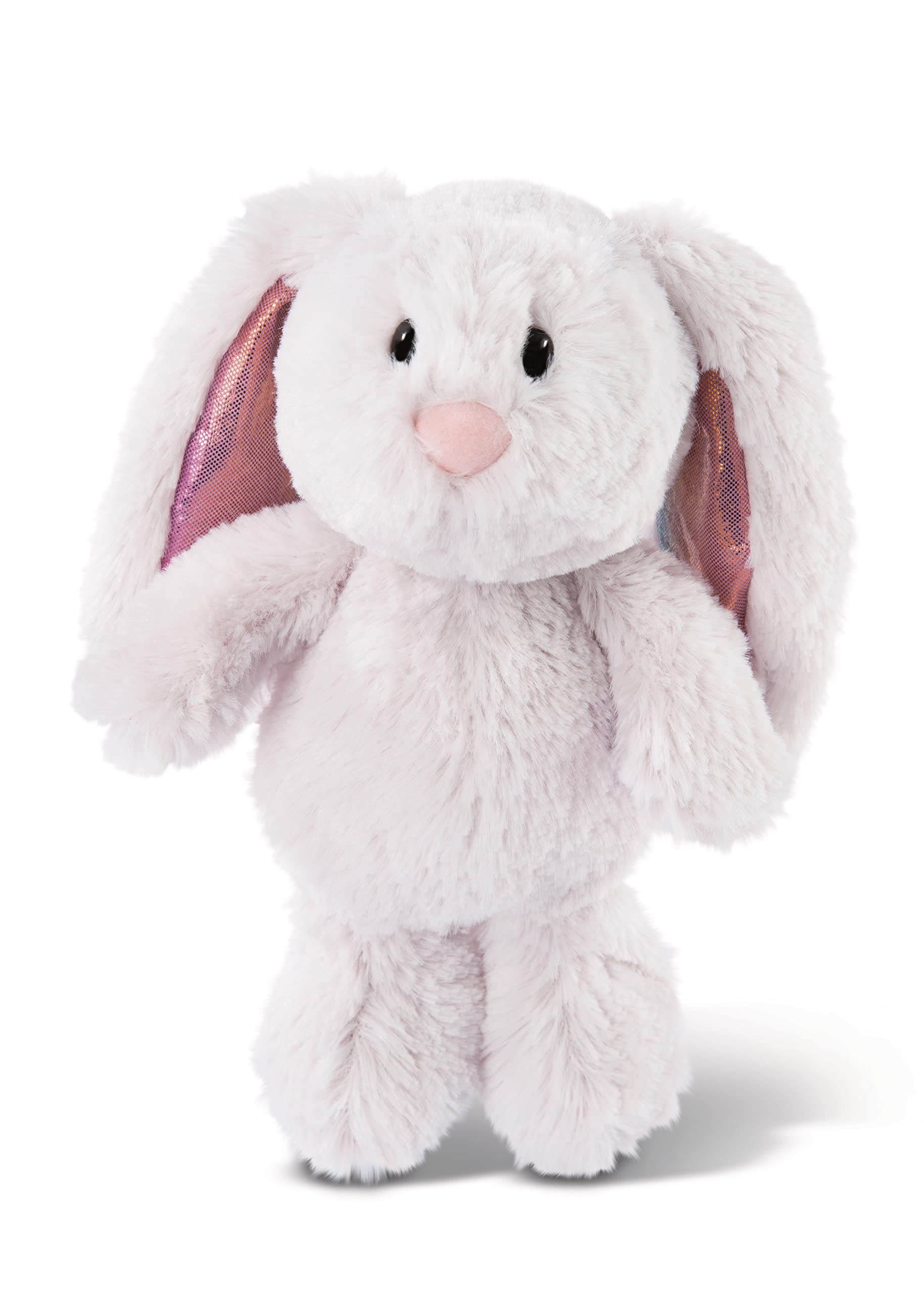 NICI Kuscheltier Hase hellgrau mit Glitzerohren 20cm