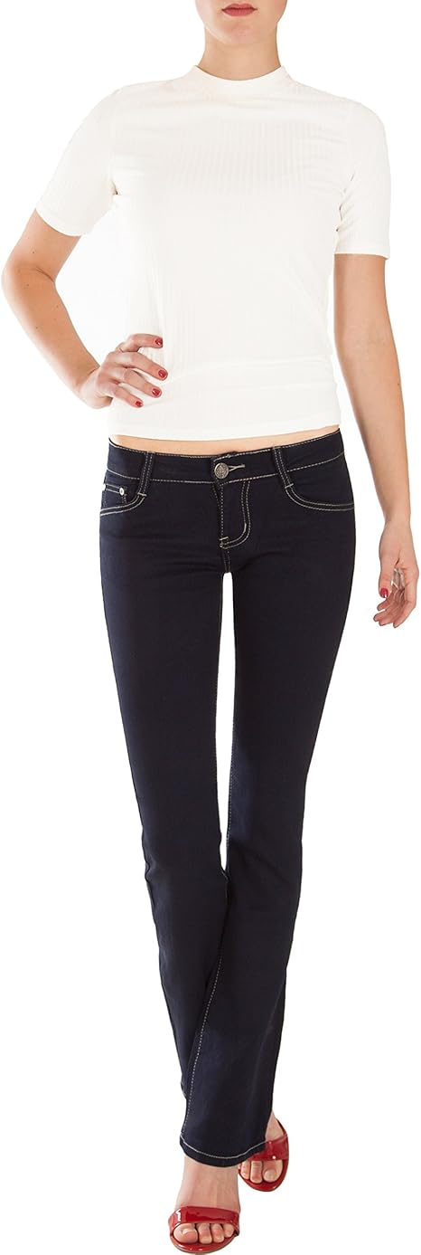 Fraternel Damen Jeans Hosen Bootcut Hüftjeans Schlaghose Gr. 40/L