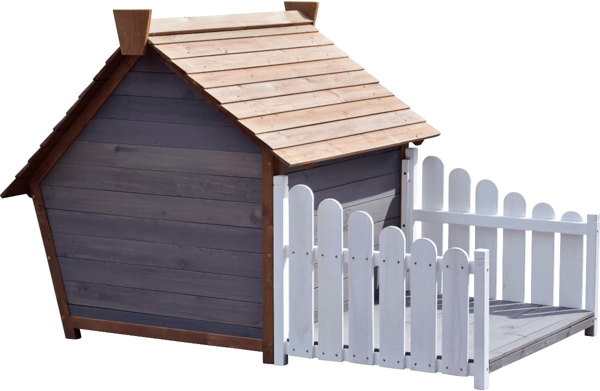 Dobar Hundehütte Porch Hundehaus Hundekäfig Holzhütte Haustierhütte