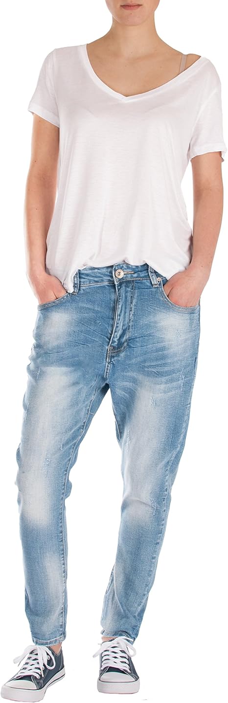 Fraternel Damen Jeans Hose Boyfriend Baggy Used Relaxed fit Gr. 44/XXL