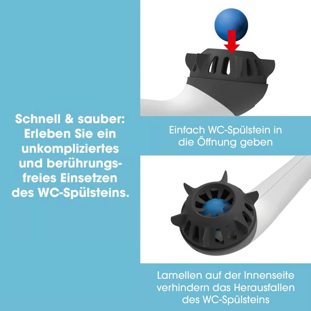WC-Spülstein, Spülstein, Toilettenreiniger, Spülknopf, Befestigungssatz
