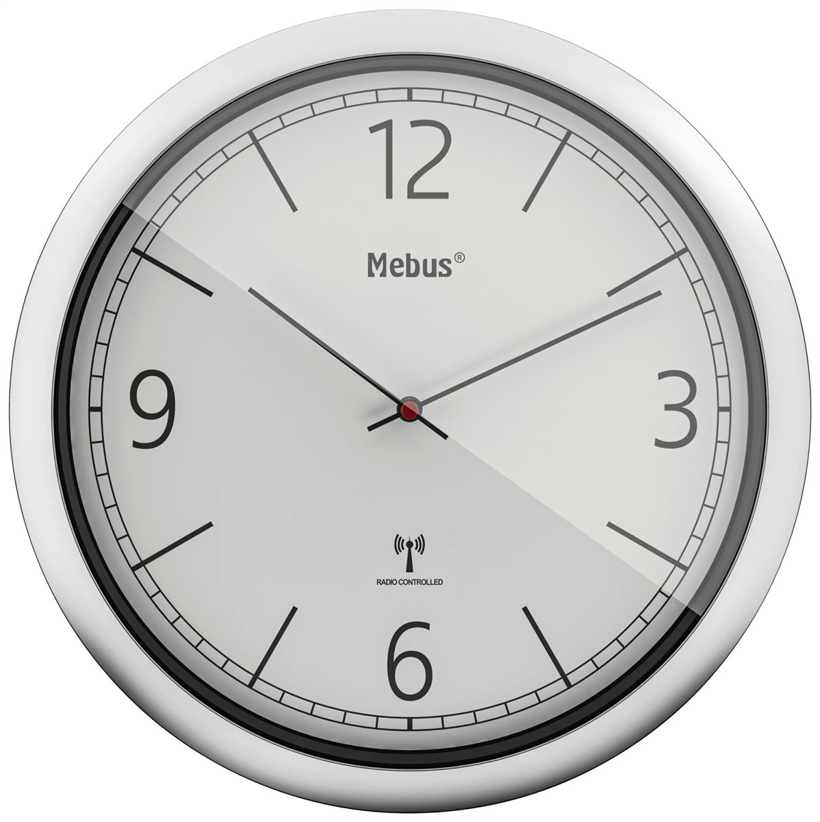 Wanduhr, runde Uhr, Quarzuhr, Metallrahmen, Analoguhr