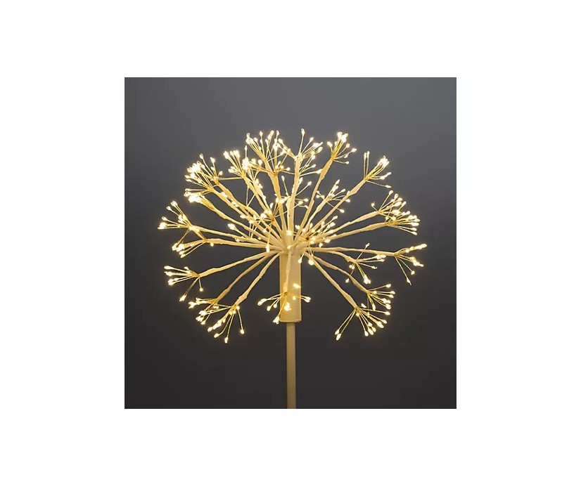 LUMIDA Xmas LED Dekoration Feuerwerks-Optik Dekoleuchte Außendeko weiß Höhe 120cm