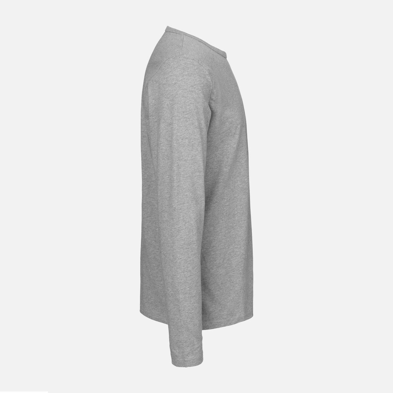 Langarmshirt, Rundhalsausschnitt, Grau meliert, Uni
