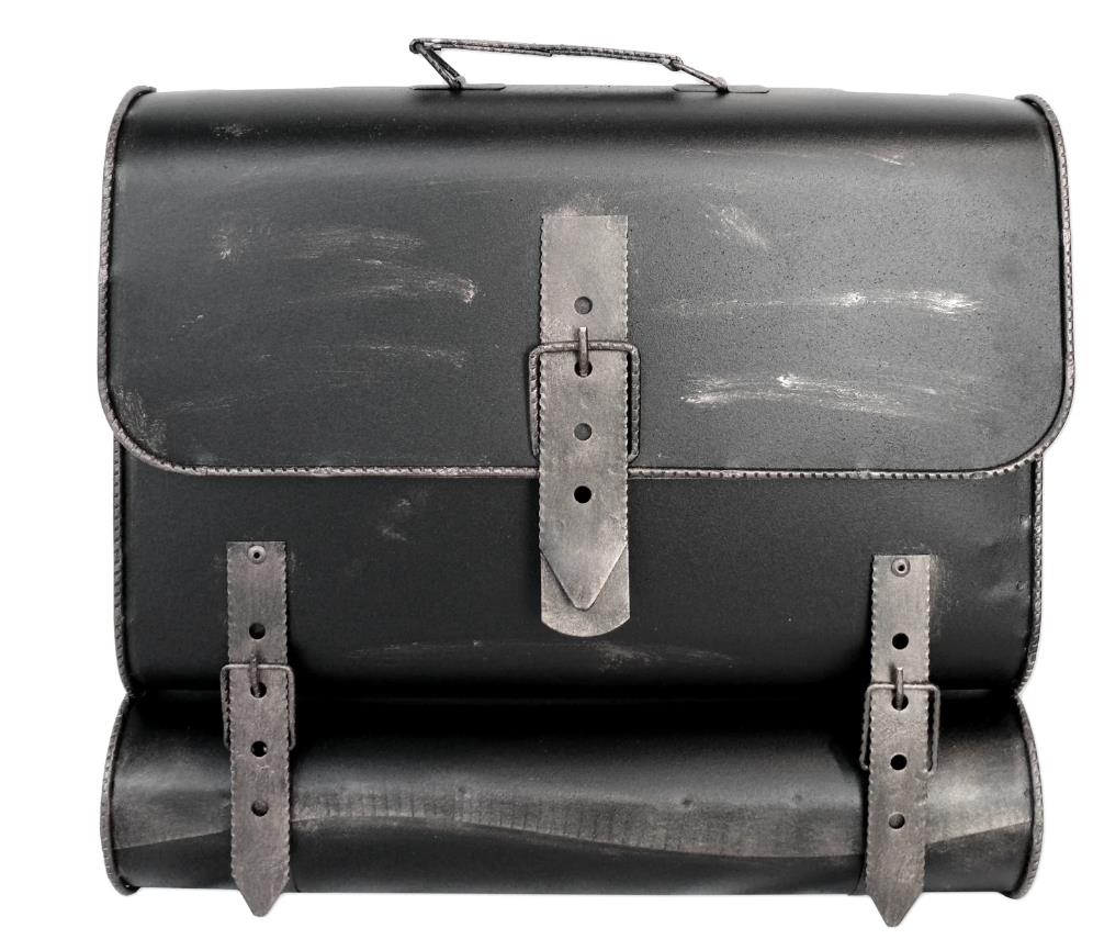 Briefkasten Antik Schulranzen 122, 36 x 41 x 8,5 cm Silber