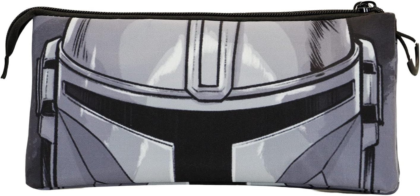 Star Wars The Mandalorian Helmet-Fan Dreifach Federmäppchen Mäppchen Stiftetasche