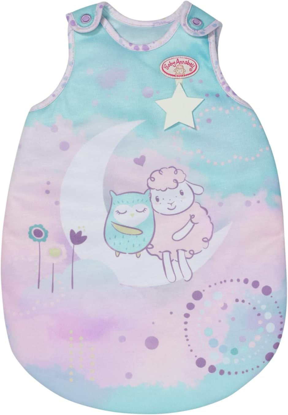Baby Annabell Sweet Dreams Schlafsack, Puppenschlafsack mit Leuchteffekt im Dunkeln und Klettverschluss, für 36 cm und 43 cm Puppen707135 Zapf Creation