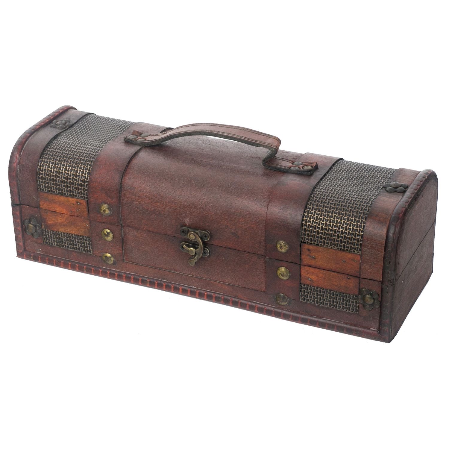 HMF Vintage Deko Geschenkbox mit Deckel aus Holz braun Portugal