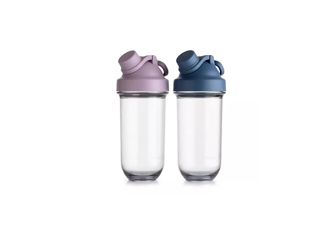 Trinkflasche, Glasbehälter, Doppelpack, Schraubverschluss, Portionsgröße