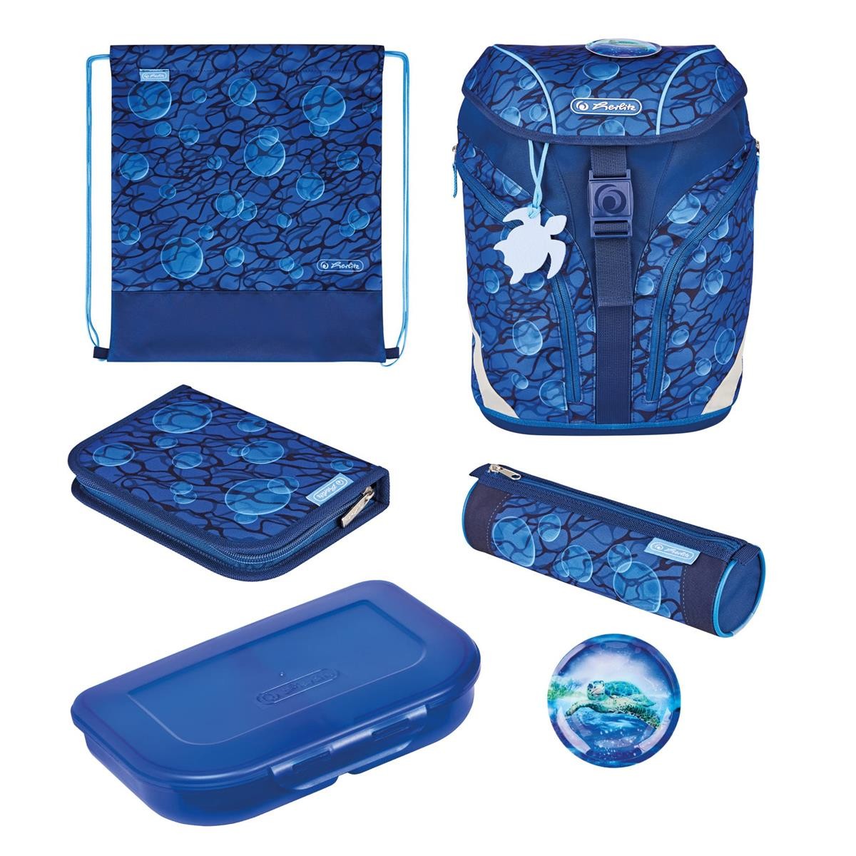 Schulranzen, Rucksack, Schulset, Blau, Hummer-Design
