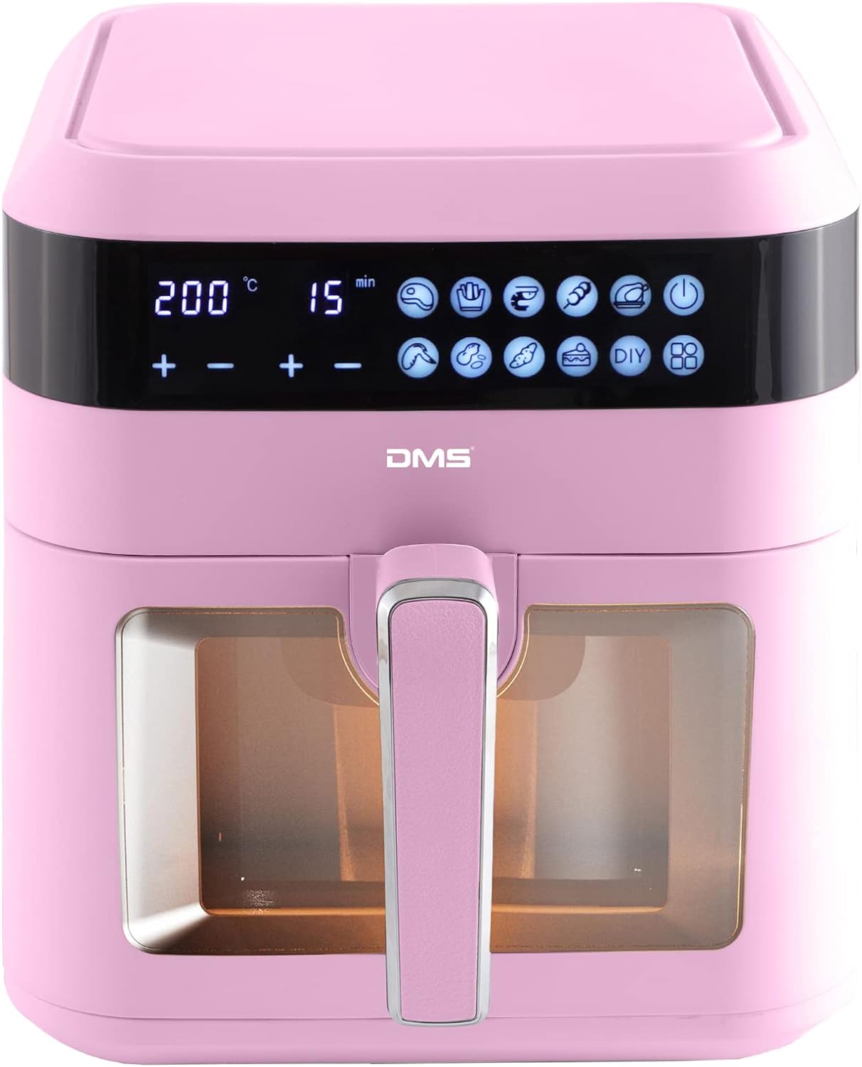 DMS HFG-7R XXXL 7 Liter Heißluftfritteuse Backofen Heißluftgrill rosa