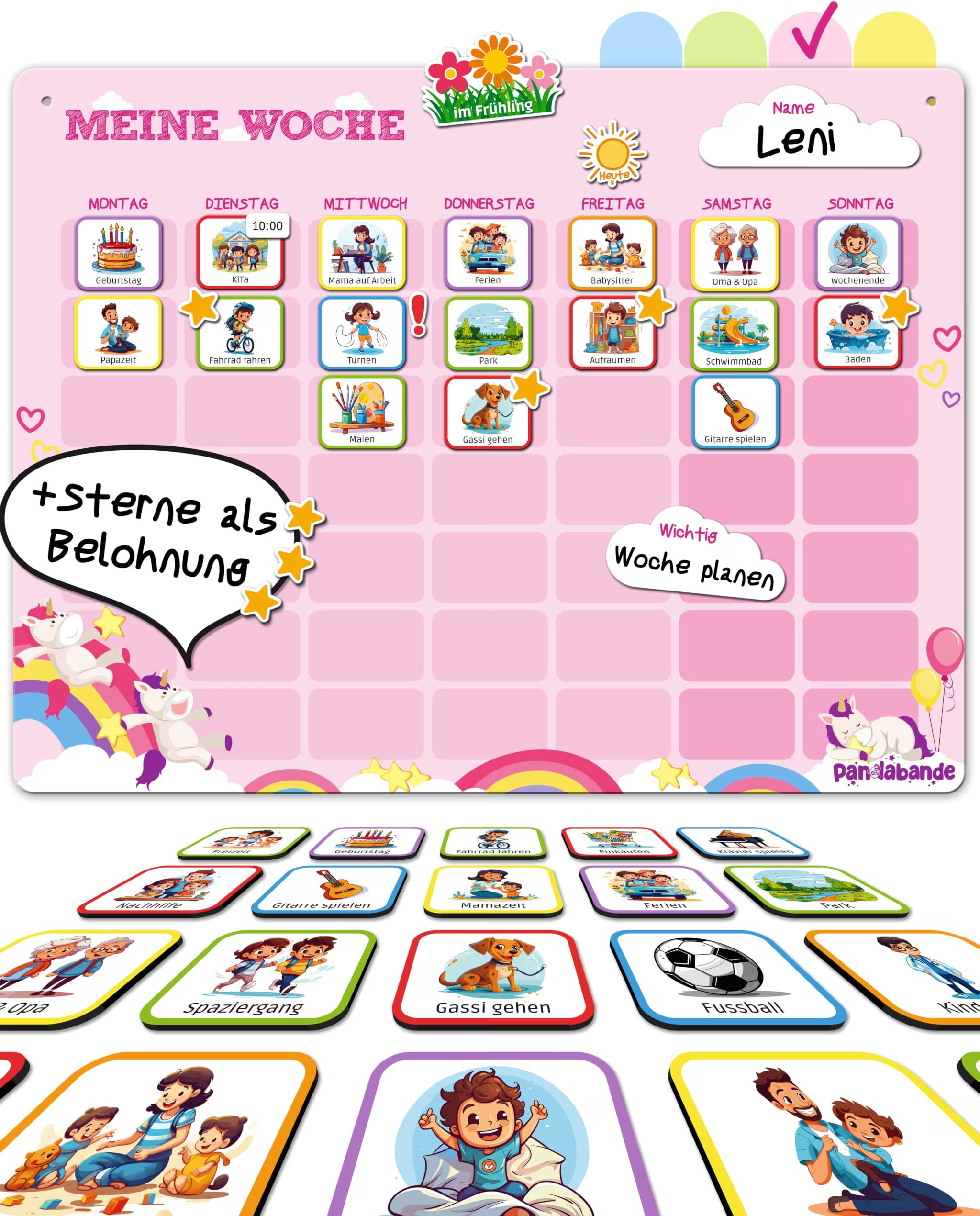 Brett, Kalender, Kinder, Aktivität, Aufkleber