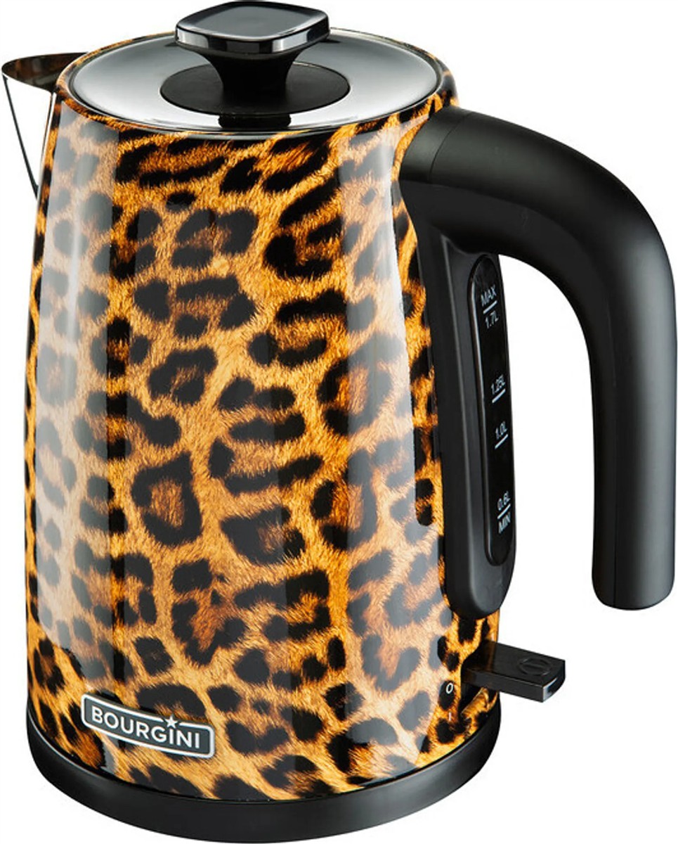 Trendy Panther Electric Kettle - Stylischer elektrischer Wasserkocher mit Panther-Print für moderne Küchen