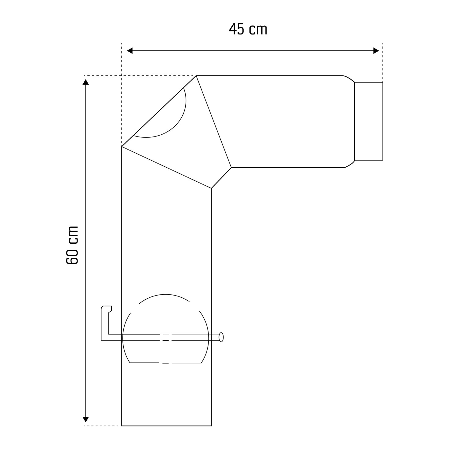 Firefix Rauchrohr Set Ø 150 mm 3 teilig Schwarz