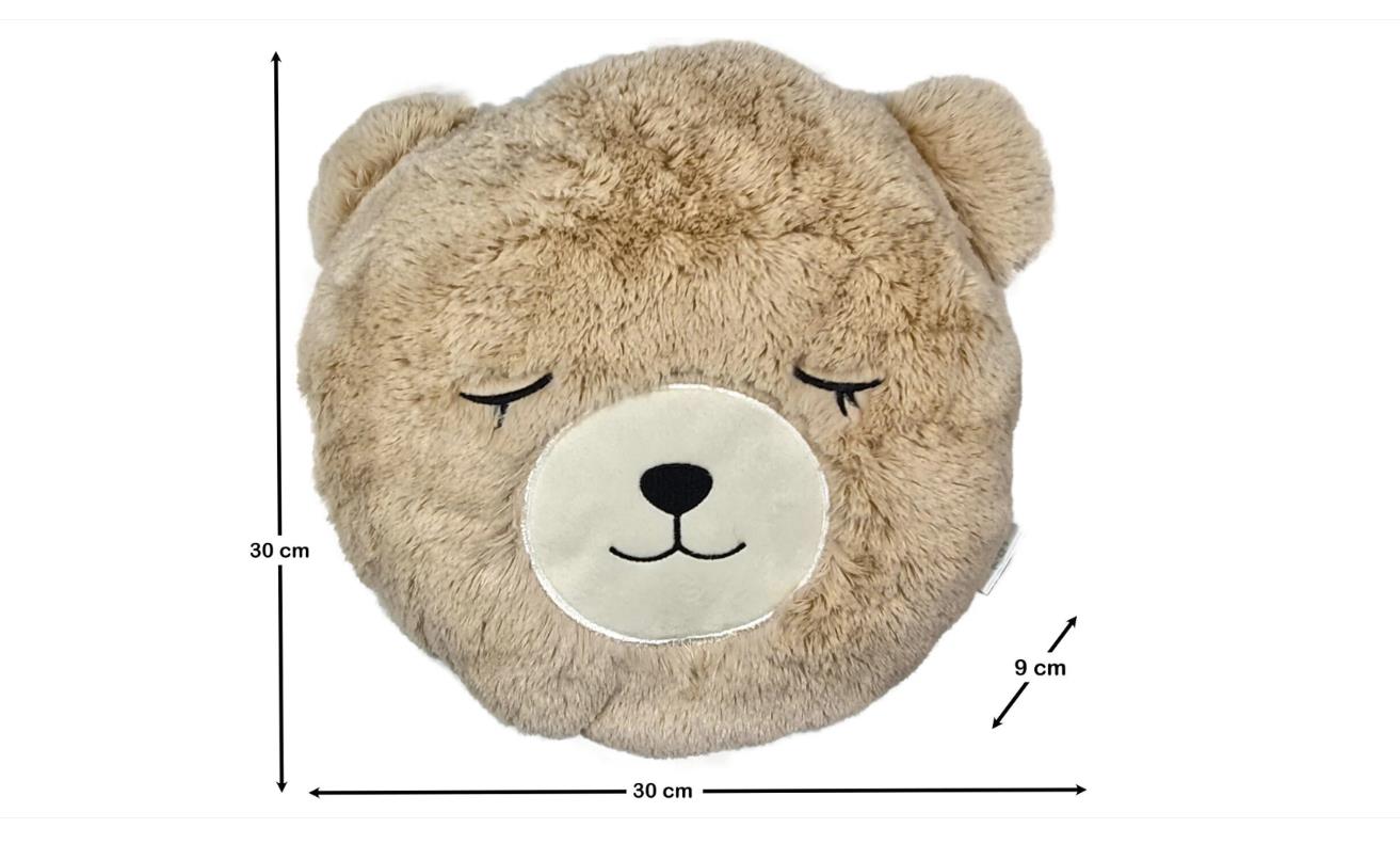Kinderkissen "Bär" - Kunstpelz - D28 cm