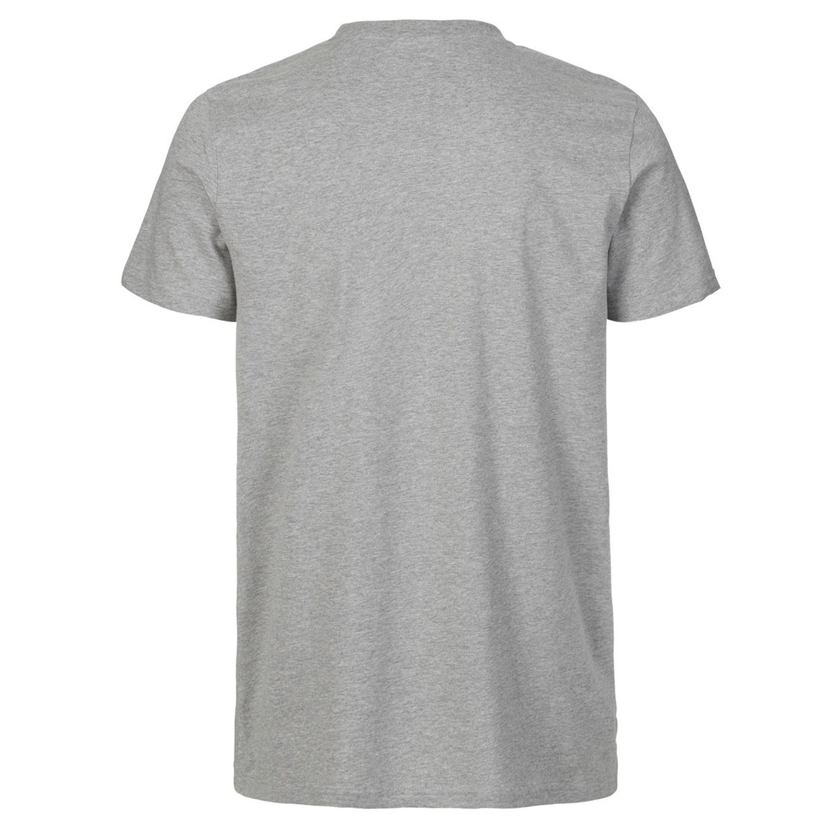 T-Shirt, Kurzarm, Rundhalsausschnitt, Grau meliert, Unifarben