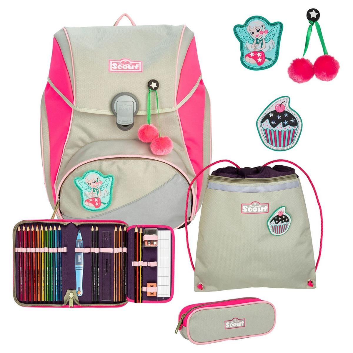 Rucksack, Schultasche, Schulranzen, Stifteetui, Stickerset