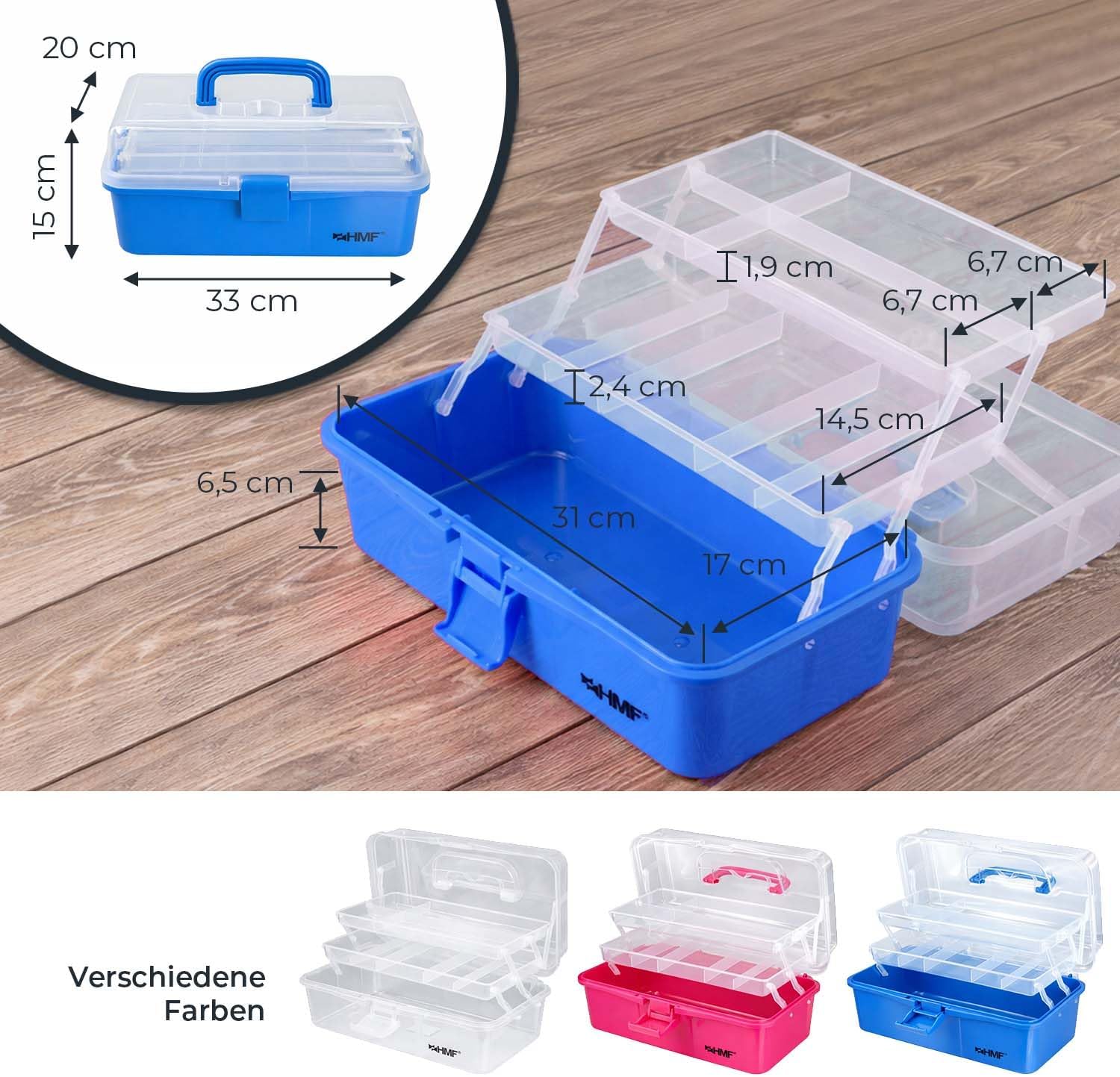 Schmuckkasten, Aufbewahrungsbox, Trennbox, Kompaktbox, Transparente Box