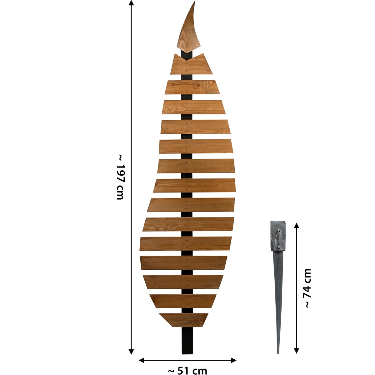 Rankgitter Holz zweifarbig groß - Dobar Design-Rankhilfe #DH253