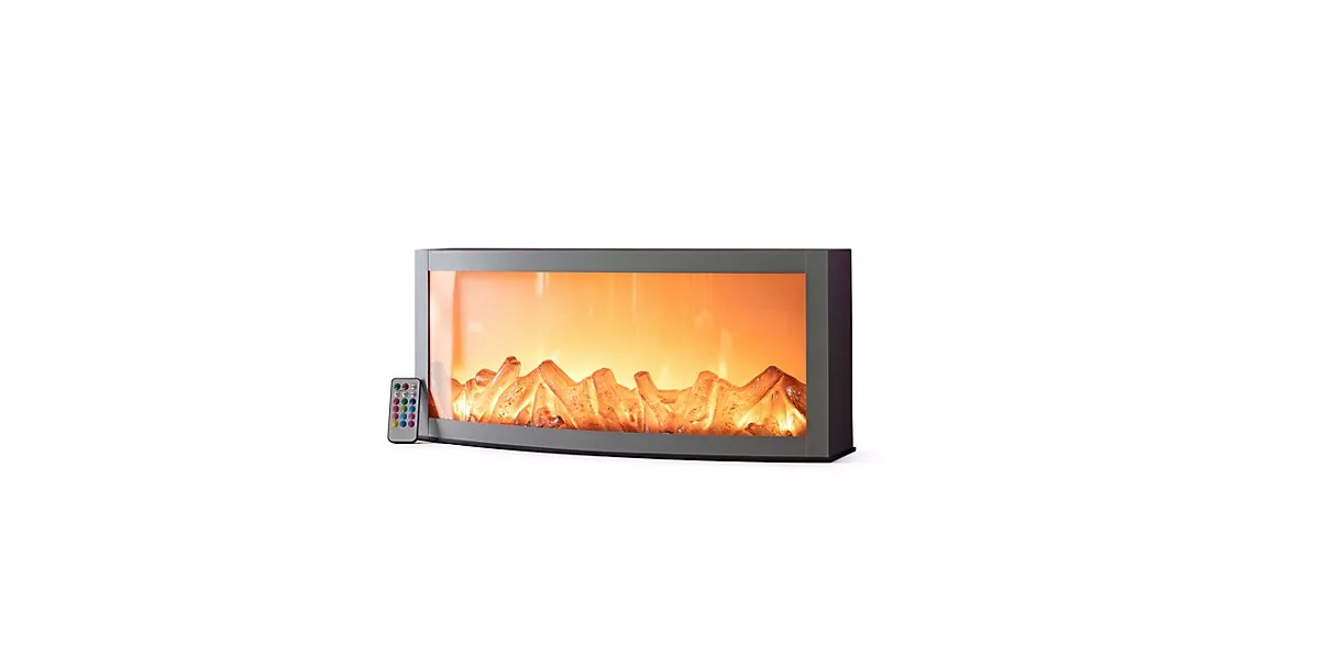 LUMIDA Casa LED Design Kamin Flammeneffekt Elektrokamin schwarz