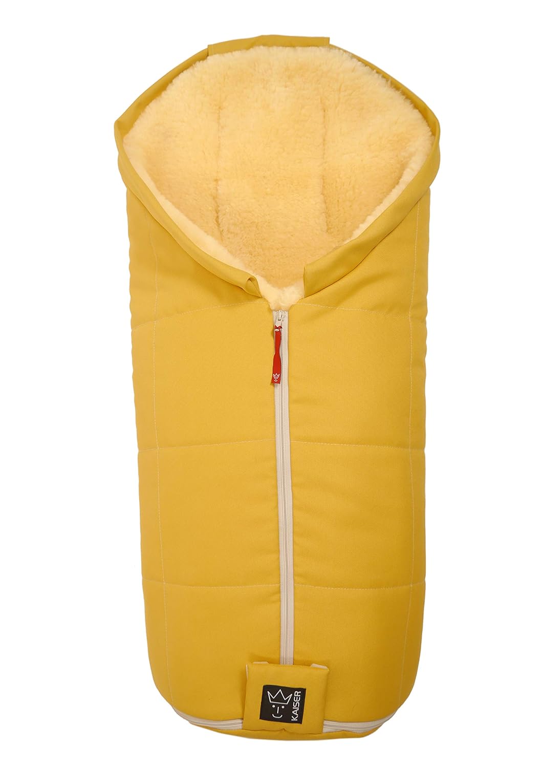 Kaiser Lammfell Fußsack Iglu Aktion mustard yellow gelb