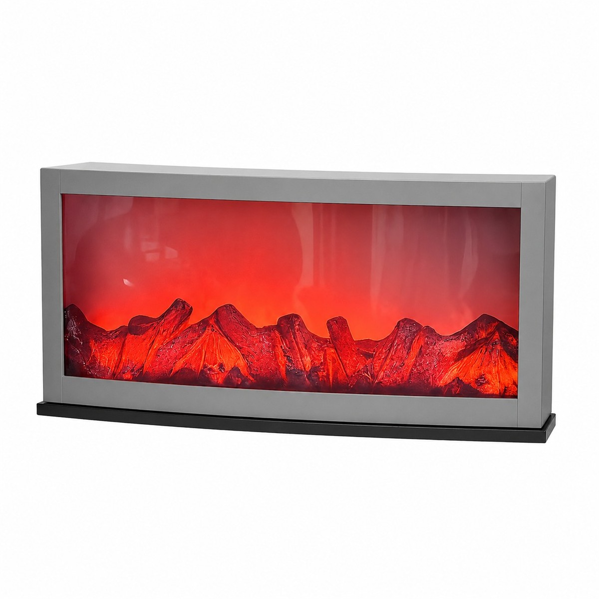 elektrischer Kamin, Kaminblick, Glimmer-Feuer, Glaskamin, Flammen-Display