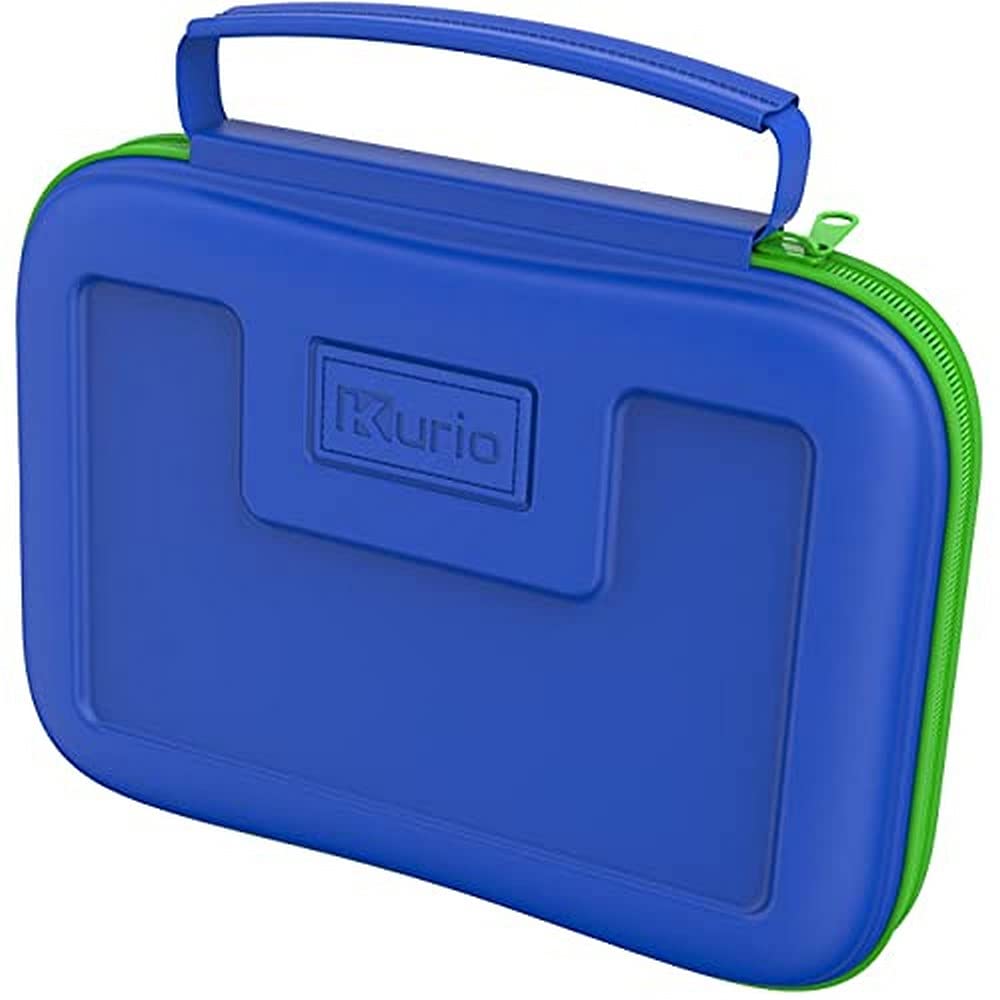Kurio Schutztasche - Schützt das Kinder-Tablet mit oder ohne Schutzhülle - Inklusive Aufbewahrungsfach und als Ständer verwendbar - Blau