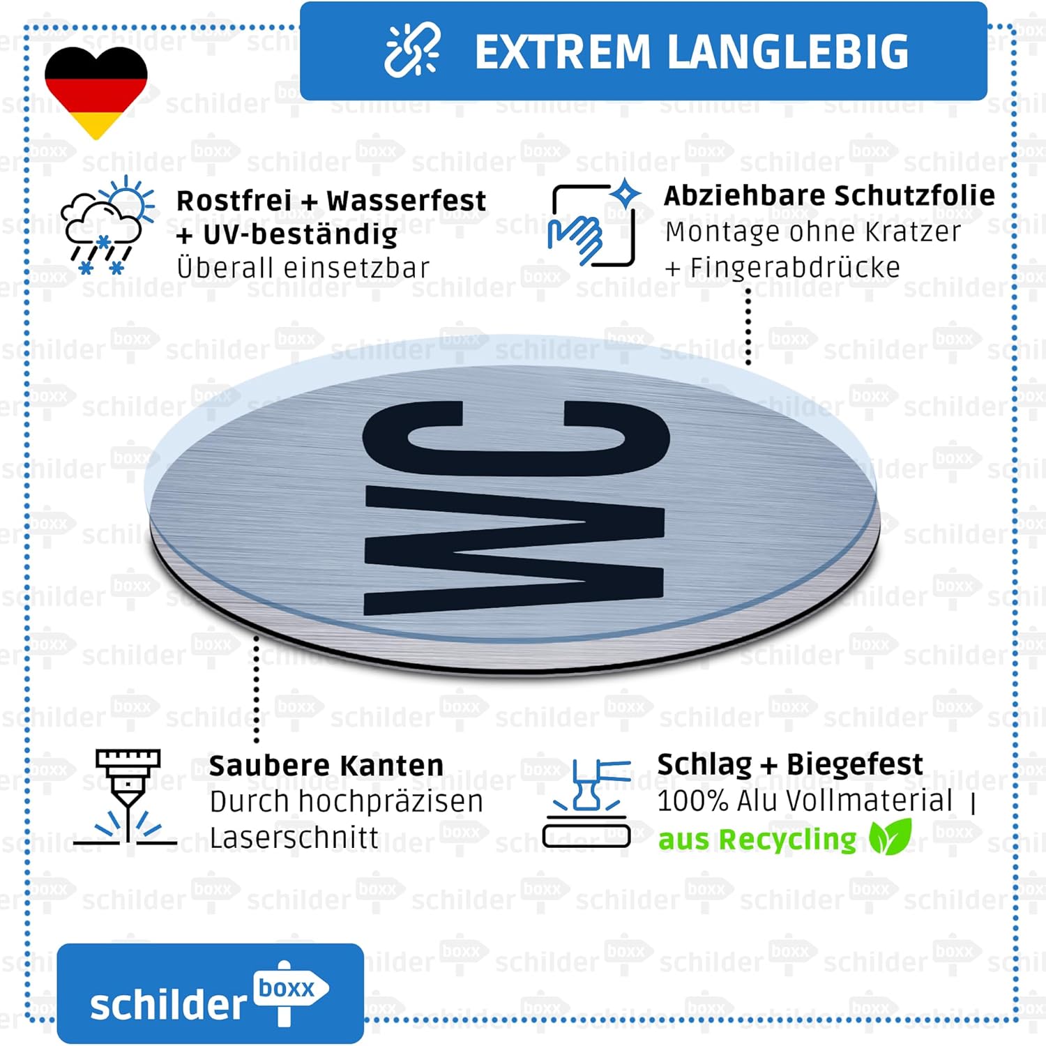Rundscheibe, Metallic, Mikrotext, Anti-Kratz, Schwungplatte