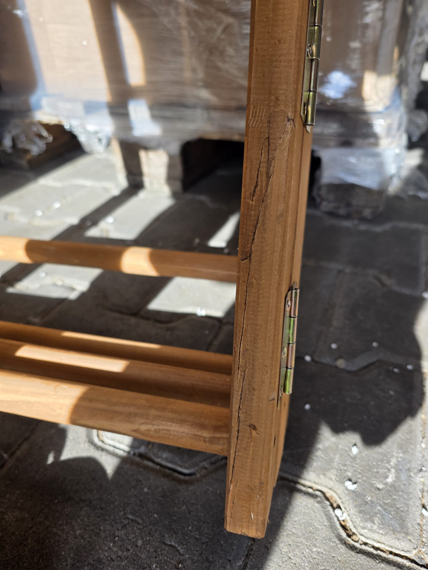 Dobar Ausklappbare Pflanztreppe braun mit 3 Pflanzkästen #D382