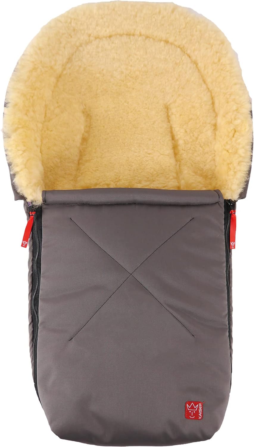 KAISER 65341724 EMMA für Babyschale und Kinderwagen Lammfell anthrazit