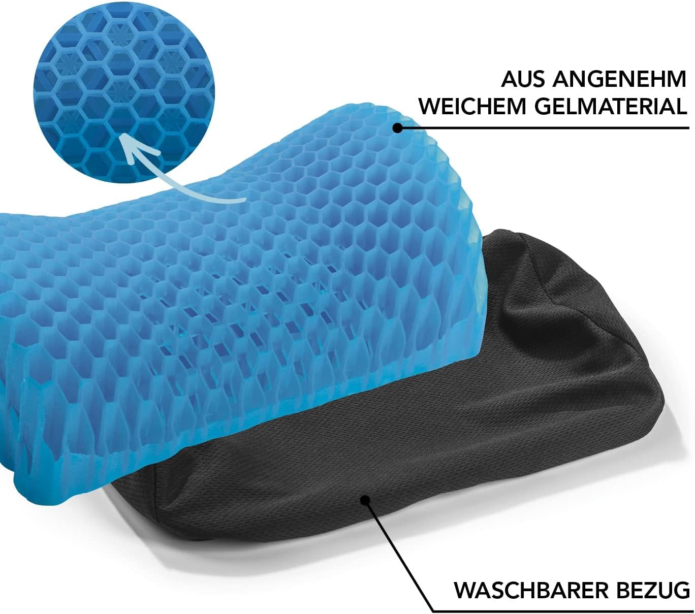 Maxxmee Entspannungskisssen mit Wabenstruktur Gelkissen rutschfest