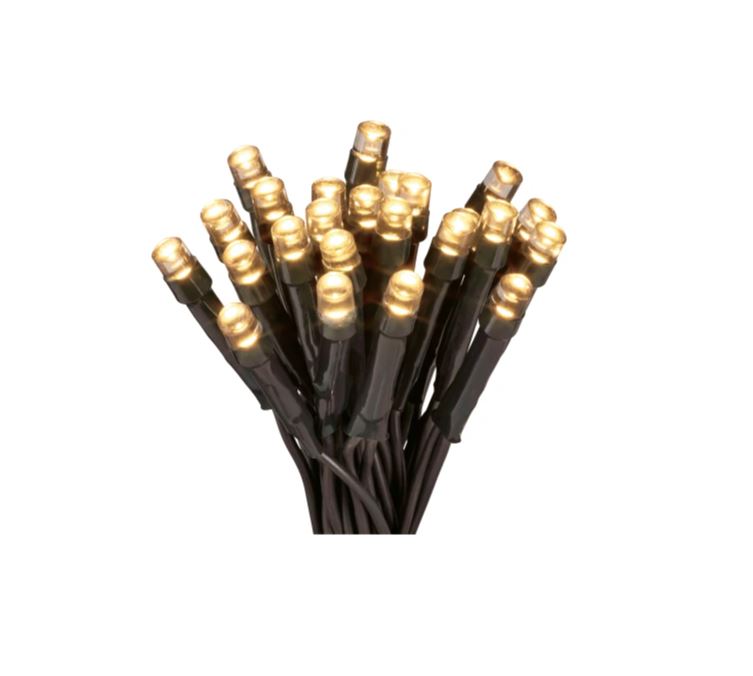 LED-Lichterkette 200 LEDs Warmweiß in Kunststoffbox Schwarzes Kabel 22,92 m