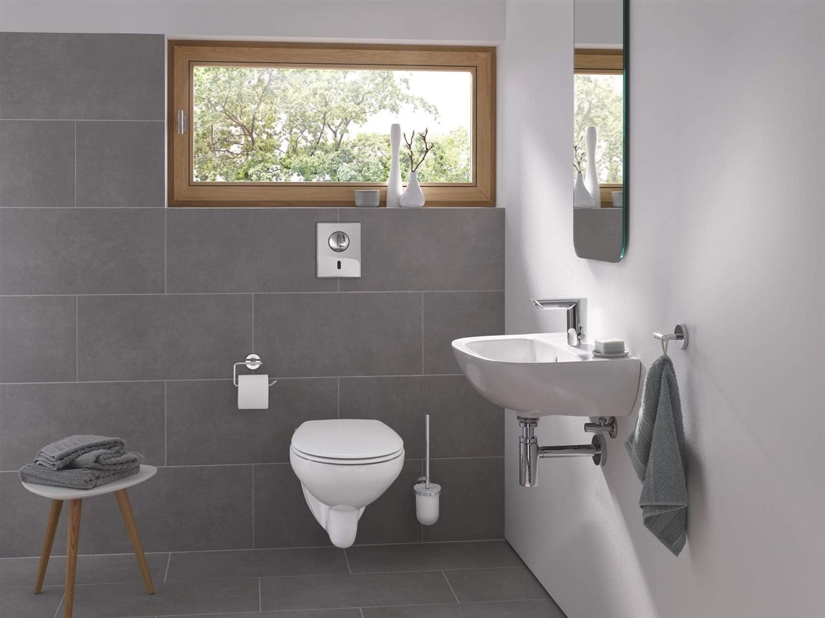 wc, toilet, wandhalter, waschbecken, bad