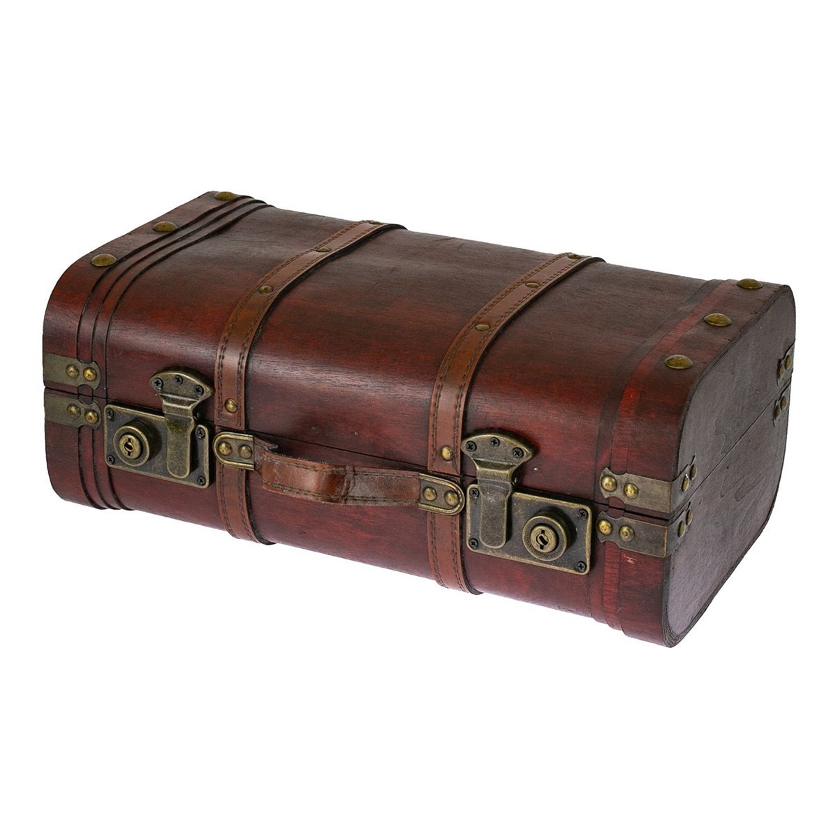 Holzkiste, Schatzkiste, Koffer, Vintage, Metallbeschläge