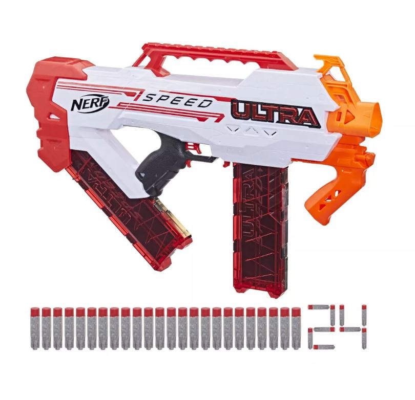 Nerf Ultra Speed vollmotorisierter Blaster 24 Nerf AccuStrike Ultra Darts