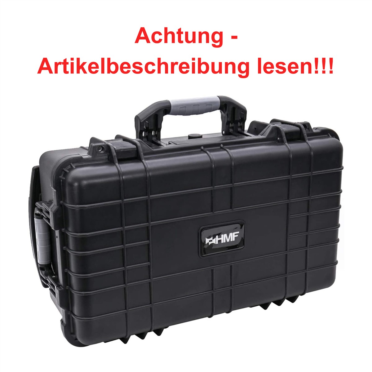 Schutzcase, Hartschale, Koffer, Tragegriff, HMF-Logo