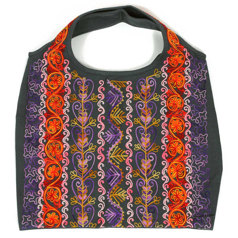 Bestickte Hippietasche 100 % Baumwolle, farbige Schulterbeutel und Umhängetaschen bunt Hobo Boho Eth