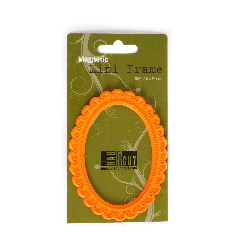 Magnet-Rahmen orange, Design: Oval