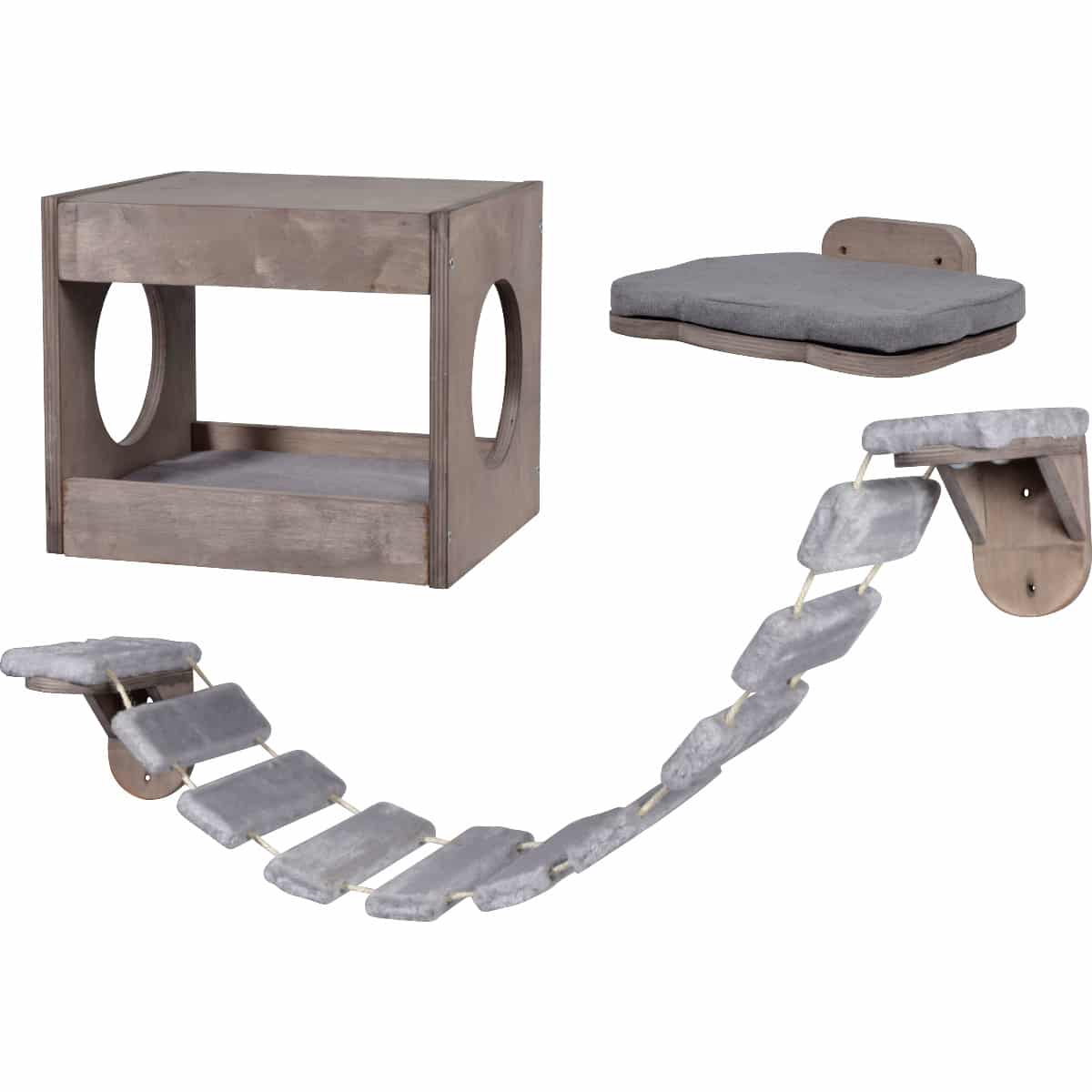 Dobar Katzenmöbel-Set mit Leiter Höhle und Liegefläche