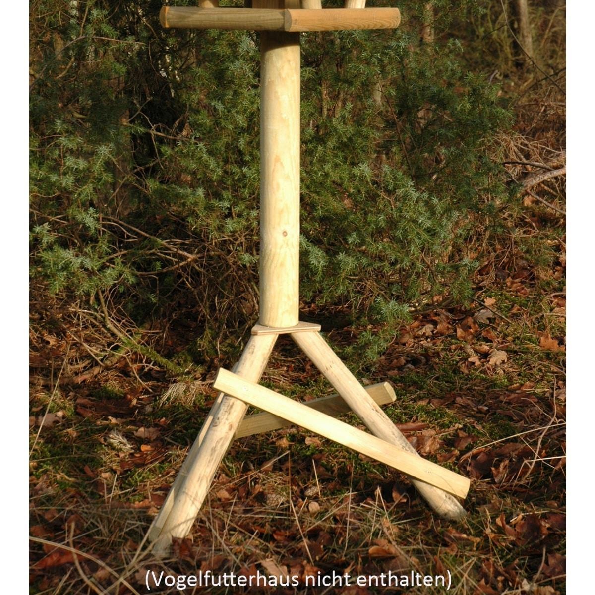 Holzstativ, Standfuß, Vogelhaus?, Vogelfutterhaus, Naturholz