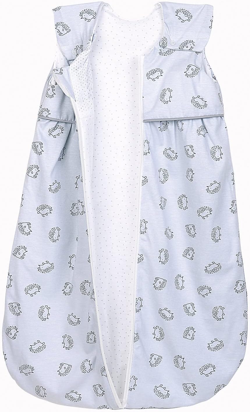 Odenwälder Jersey-Schlafsack Anni Light Igel Grey Gr. 90 - TOG 0,5