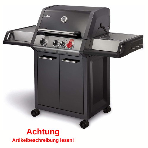 Enders Gasgrill MONROE PRO BLACK 3 K TURBO 3-Edelstahlbrenner Seitenkocher #E641