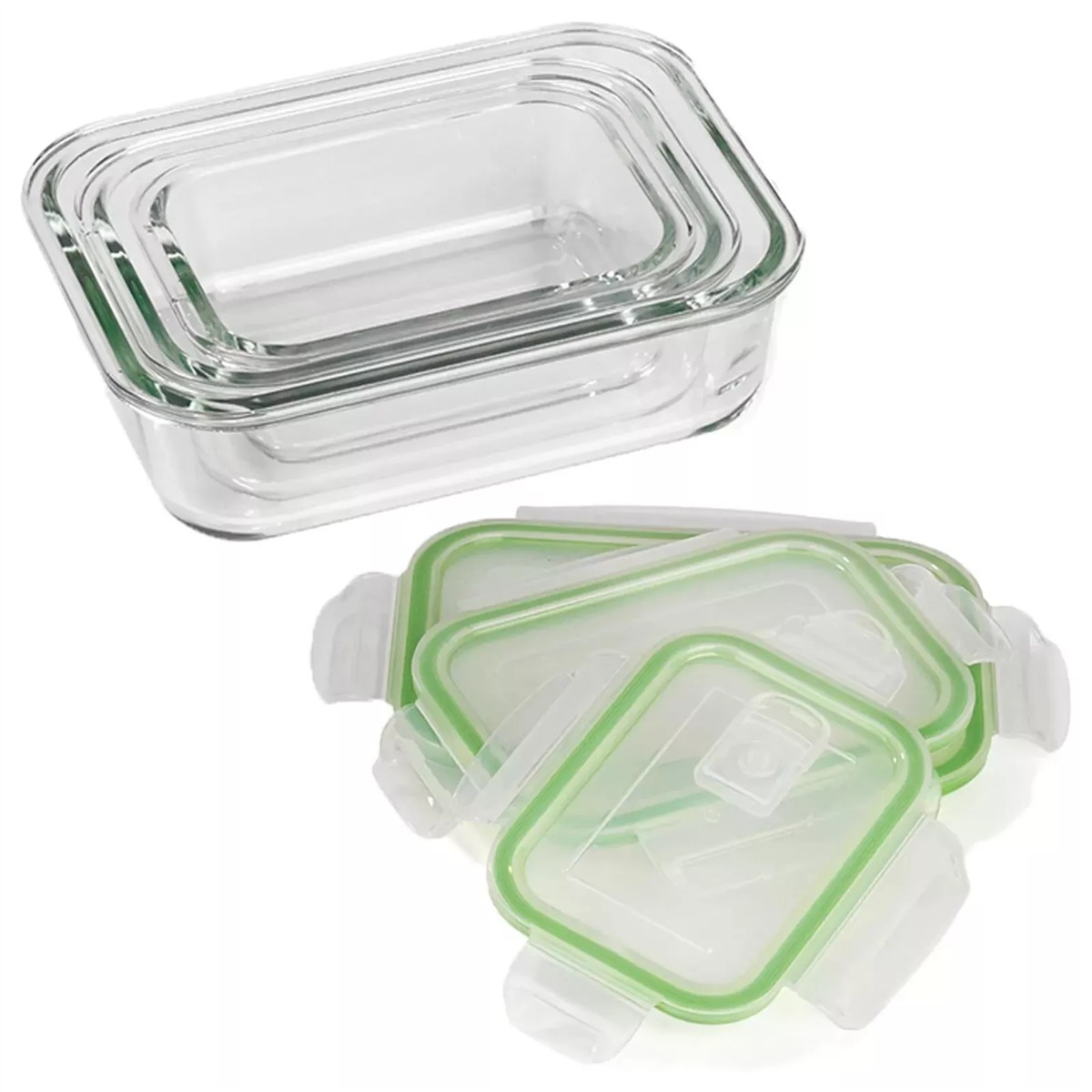 GOURMETMAXX Frischhaltedose Vorratsdosen Gefrierdosen Set Lock Deckel Glas Dosen