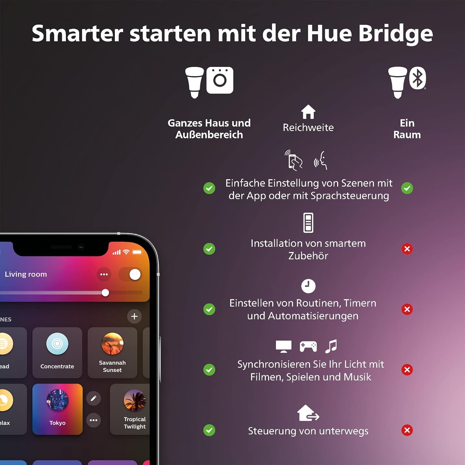 Philips Hue White Ambiance Runner Spot 2 flg. schwarz 2x250lm inkl. Dimmschalter