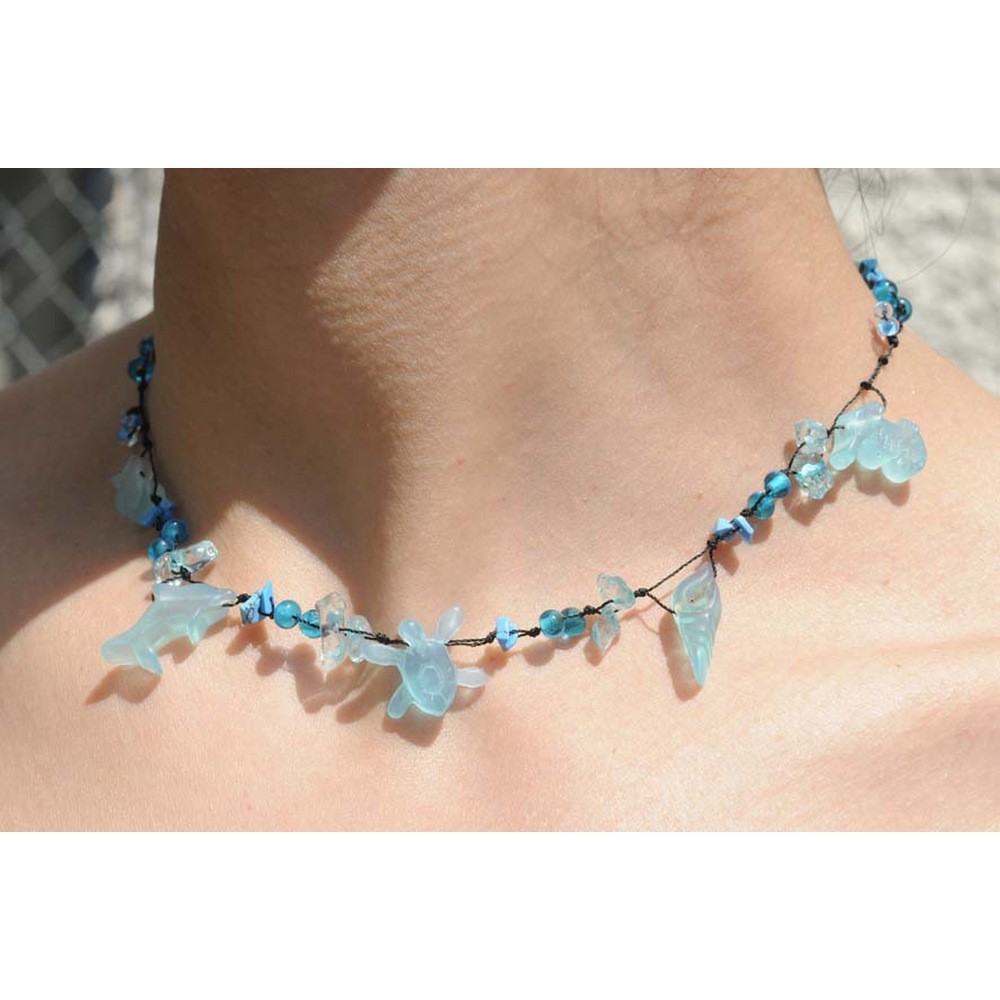 Kette, Halskette, Aquamarin, Steinchen, Anhänger