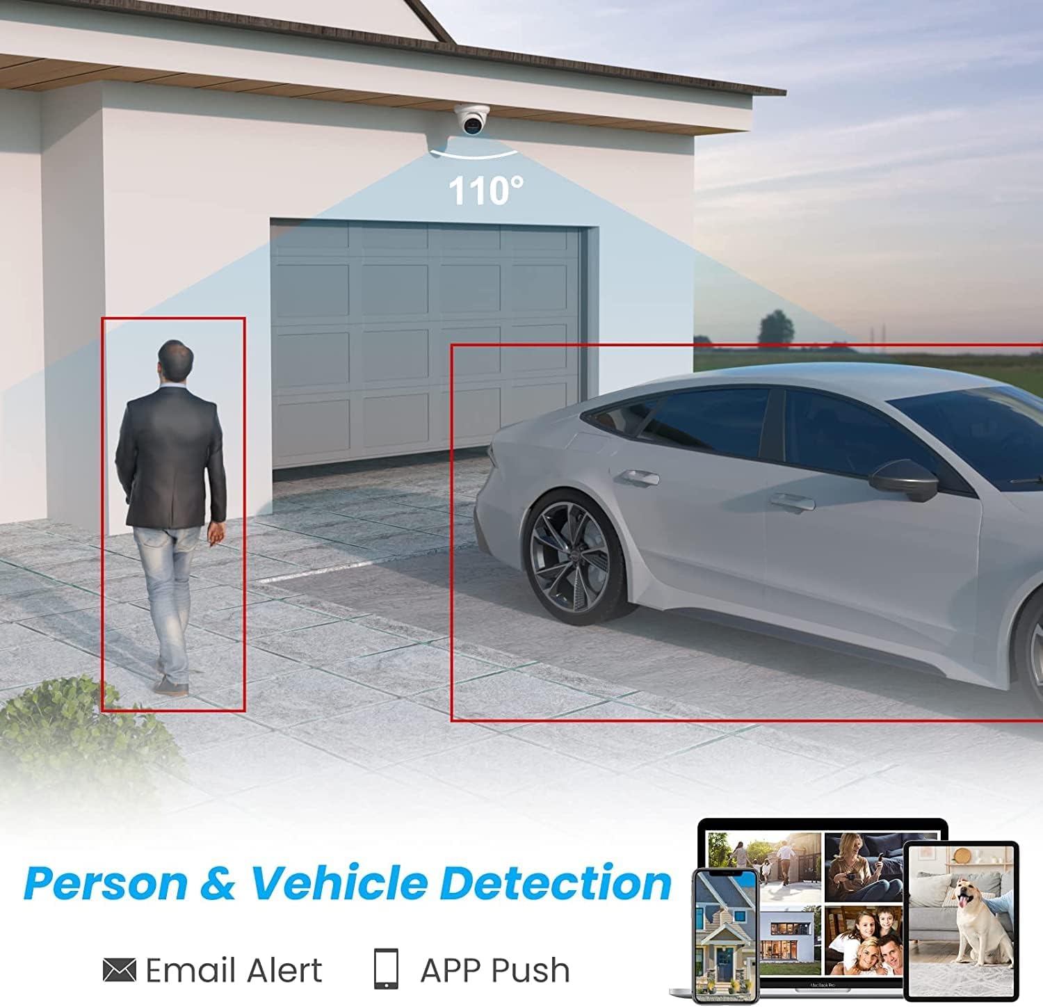 Anpviz 8MP PoE IP Kamera Outdoor mit Personen/Autoerkennung Überwachungskamera